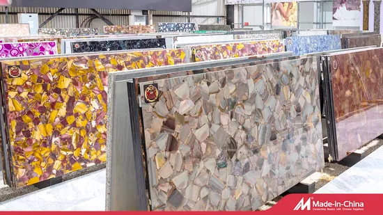 Braune Fragmente Kunststein Terrazzo für die Inneneinrichtung