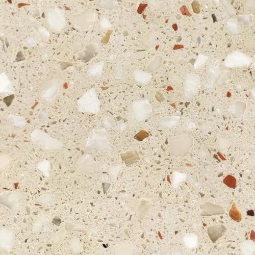 Hellorange-grauer Kunststein-Terrazzo