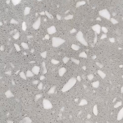 Baudekoration Weißer Chip Grauer Terrazzo